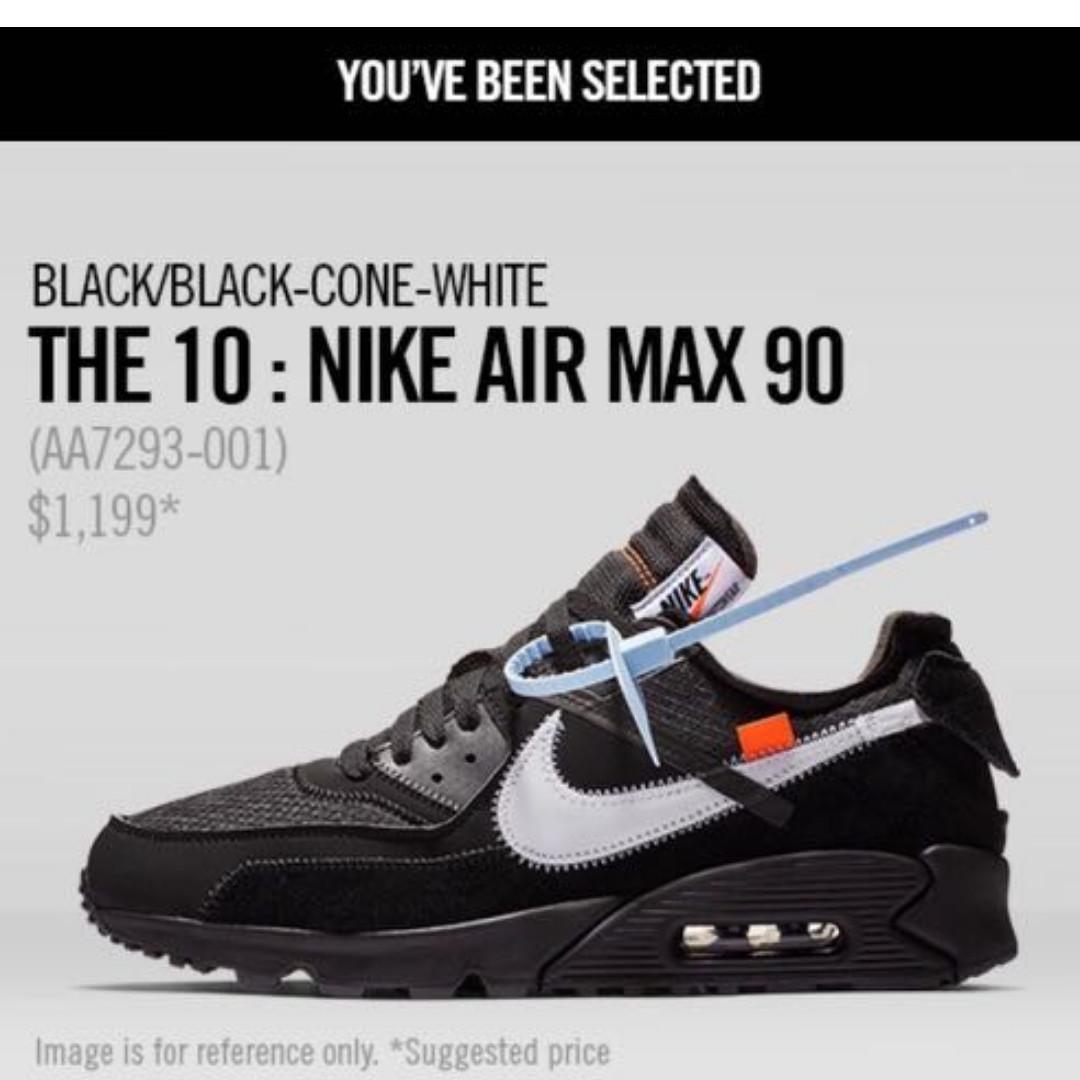 nike air max 90 the ten black