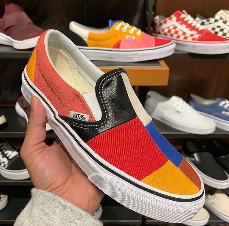 vans patchwork slip on