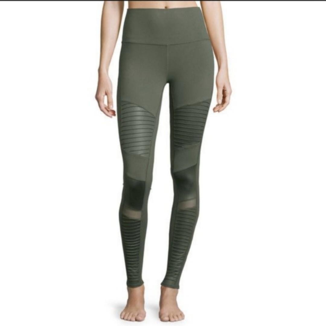 olive green high waisted leggings