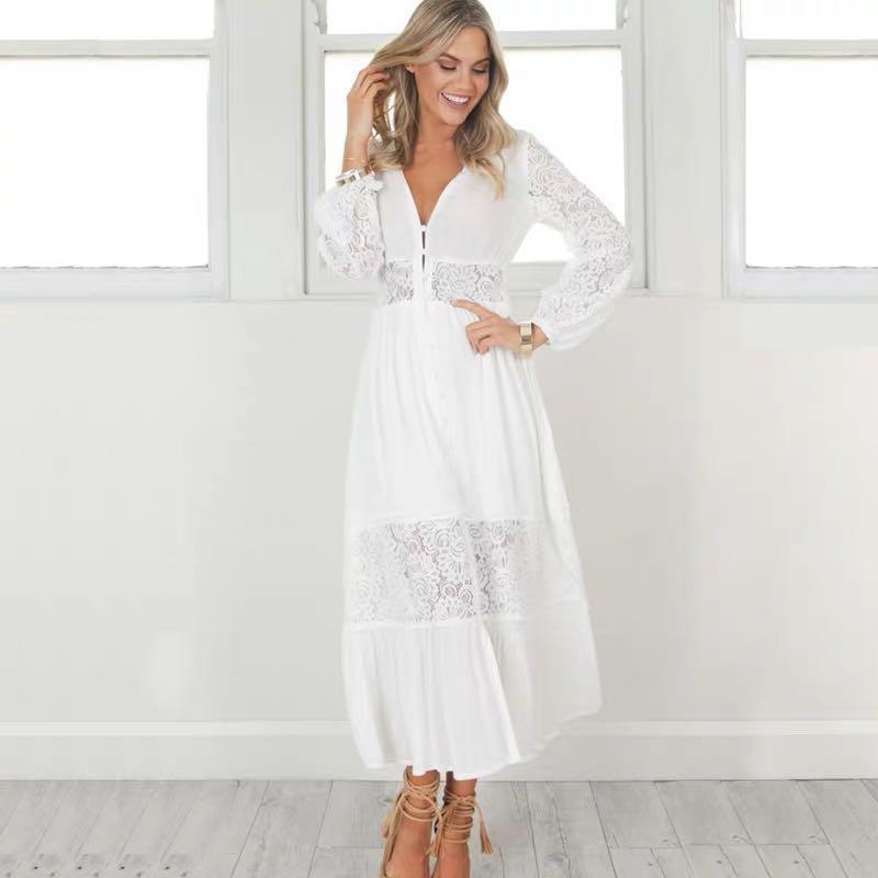zara inspired white lace dress, Women's 