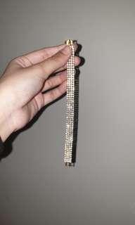 Crystal / gold / silver bracelet