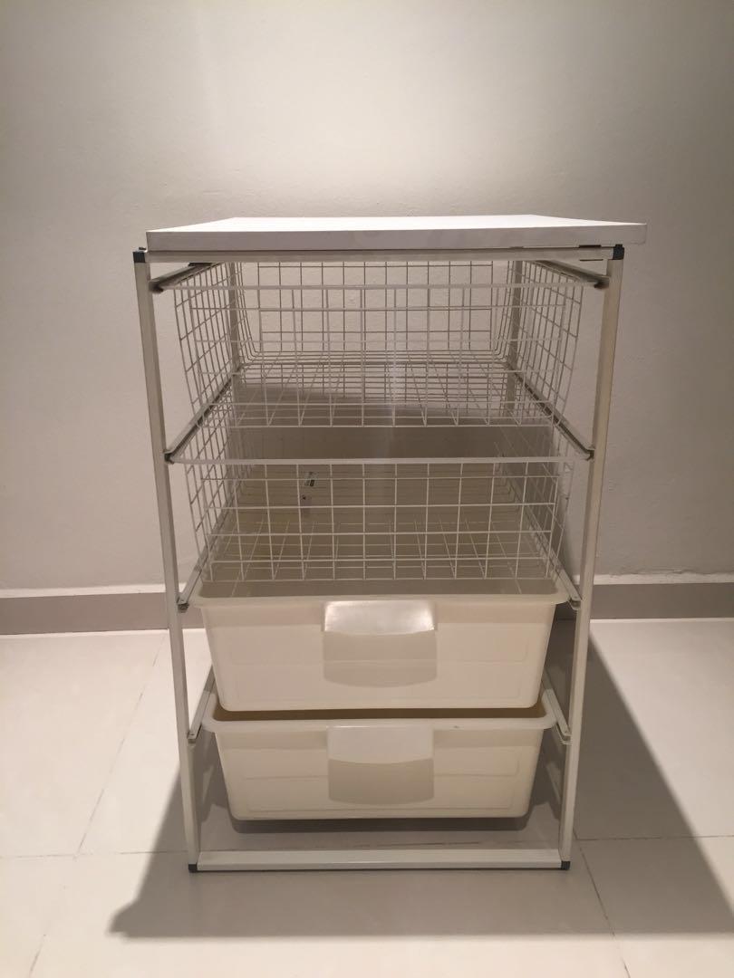 4 Tier Ikea Storage Drawer With A Top Bench Furniture Shelves
