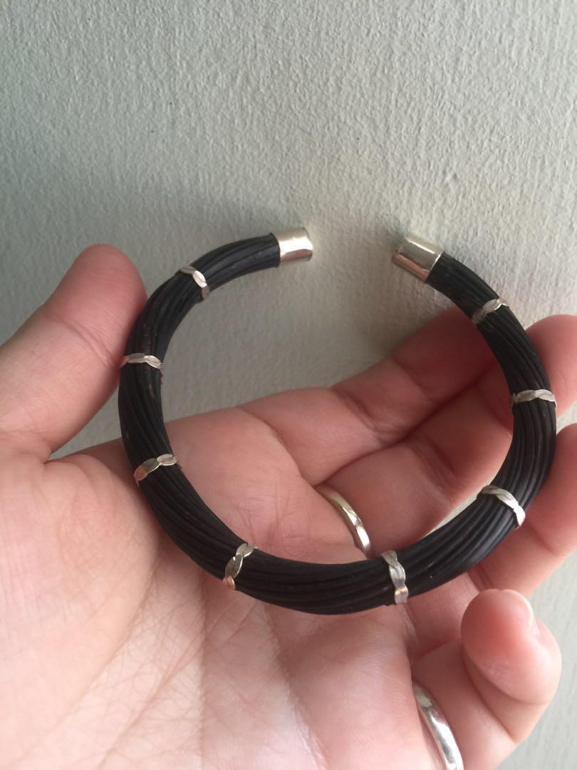 GL6 Rare dark Elephant hair bracelet 14ct gold – Just Elephant
