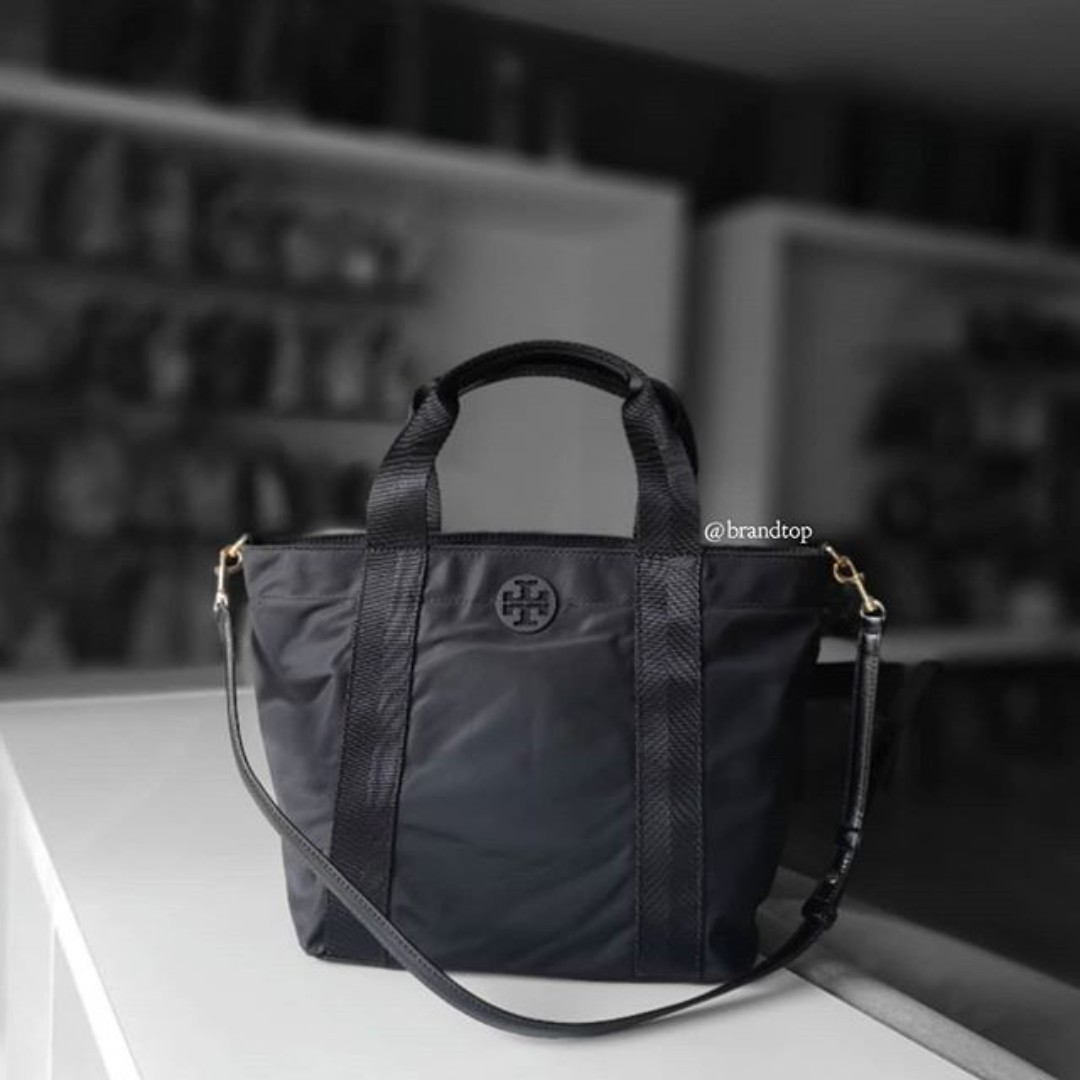 Tory burch black nylon tote discount