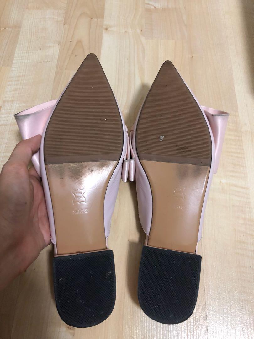baby pink mules