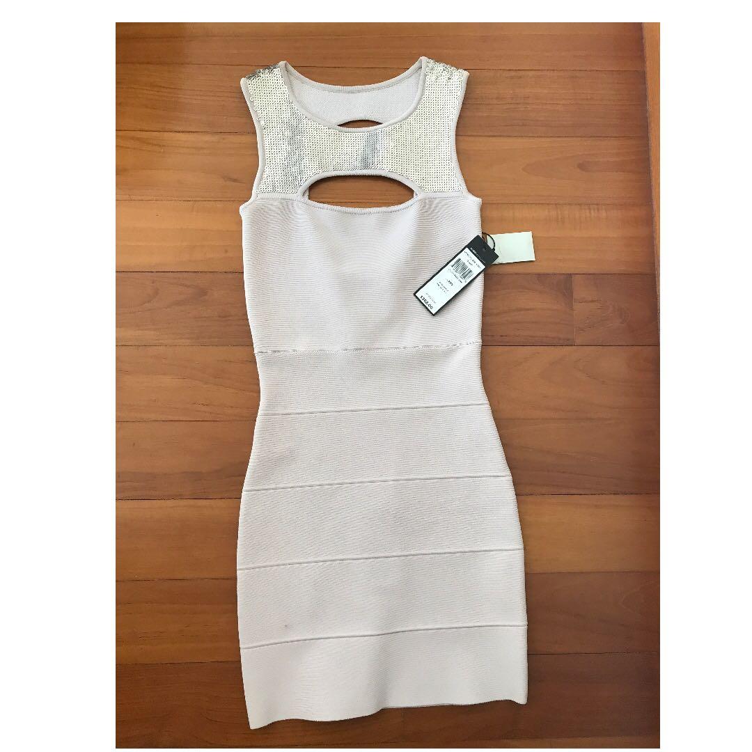 bcbg bare pink dress