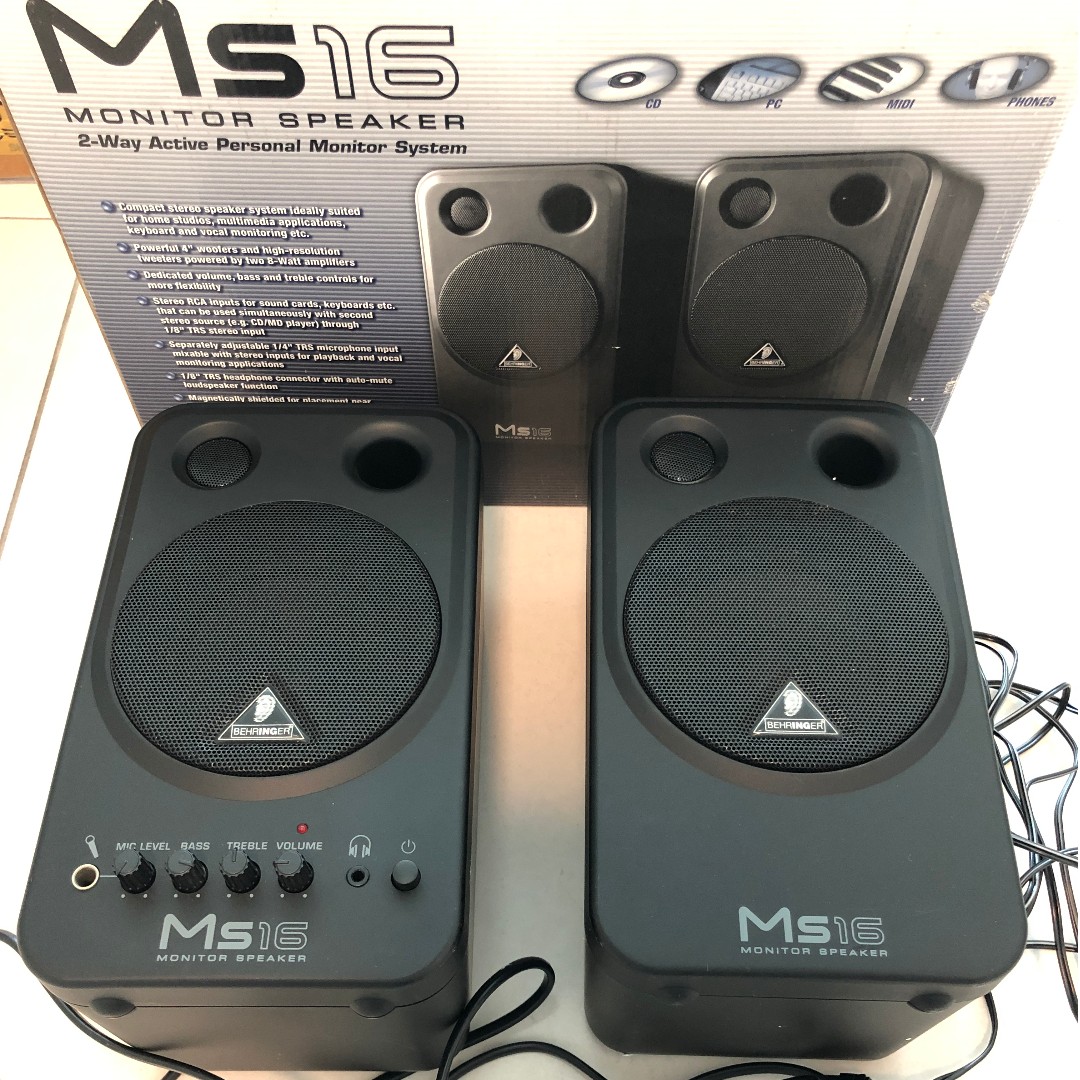 behringer ms16 monitor speakers
