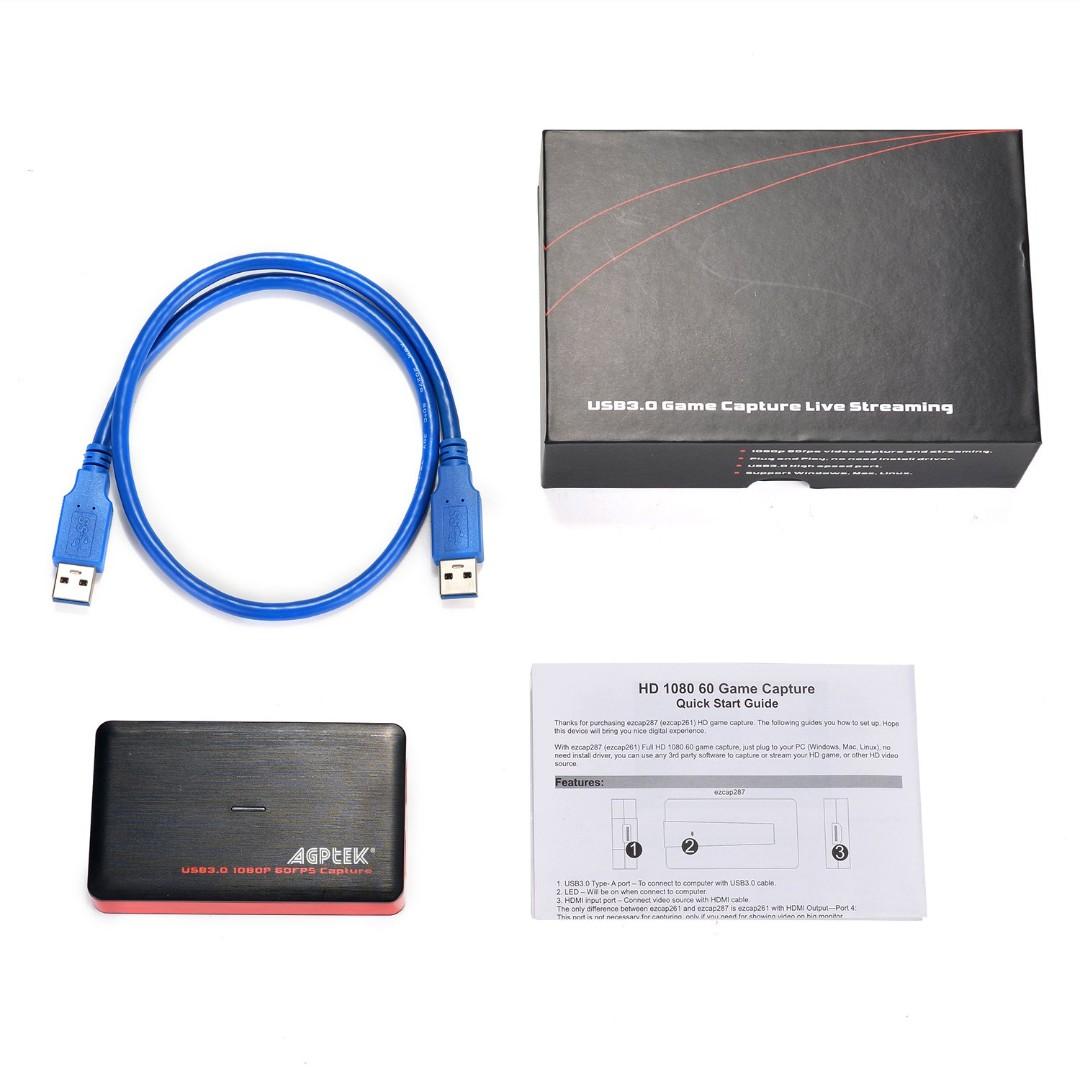 Bnib Agptek Usb 3 0 Hdmi Hd Video Capture Card 1080p 60fps Game Recorder Box Device Live