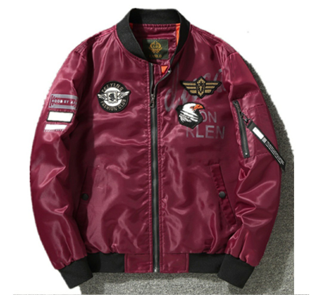 plus size red bomber jacket