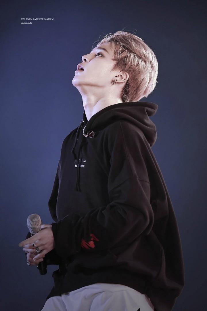 Jimin wearing hoodie store
