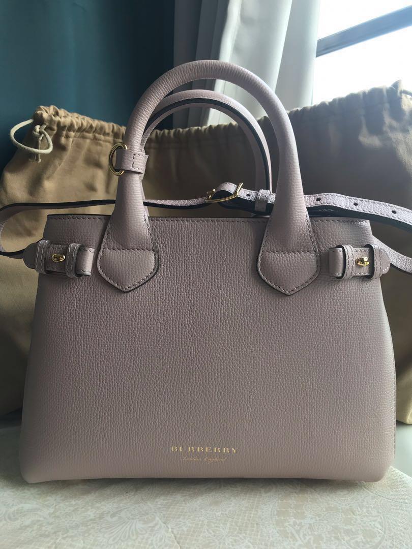 burberry small banner leather tote