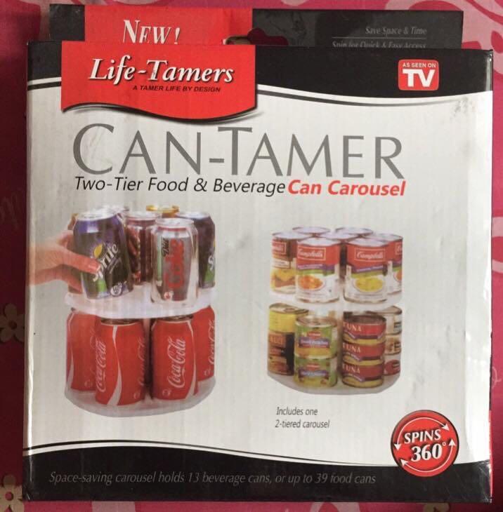 Can-Tamers (Kitchen Cabinet Organizer) (Category: Food Organization & Storage) located in Quezon City. Submitted by bangskisell (Listing ID 215521175, Image 1). Description: CAN-TAMER (2 boxes available) SELLING PRICE: P200/set (1 set in 1 box) CONDITION: - good as new - never used and still in their original boxes RFS: clean-up.