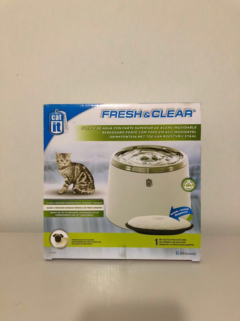 Catit stainless steel cat water fountain, Pet Supplies, Homes & Other Pet Accessories on Carousell