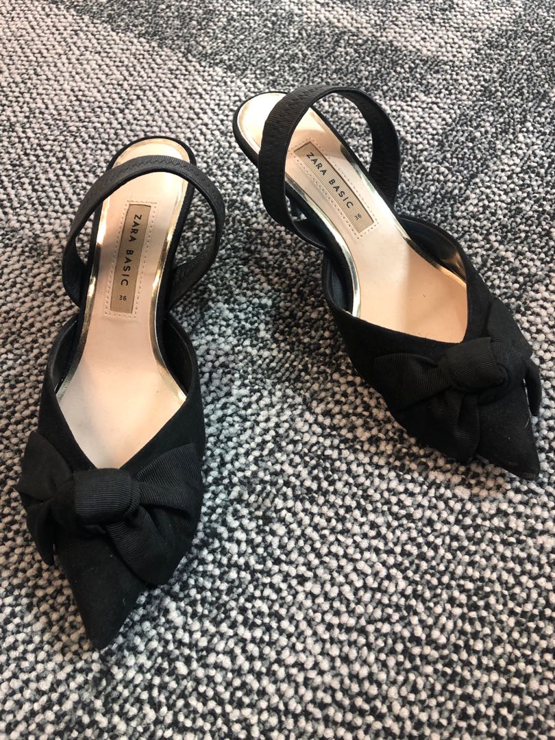 zara low heel shoes