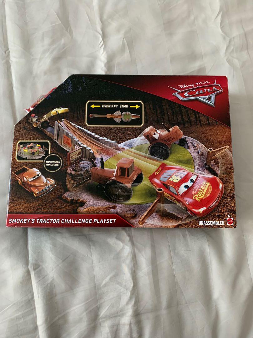 Disney Cars Smokey s Tractor Challenge Playset Hobbies Toys Toys Games on Carousell