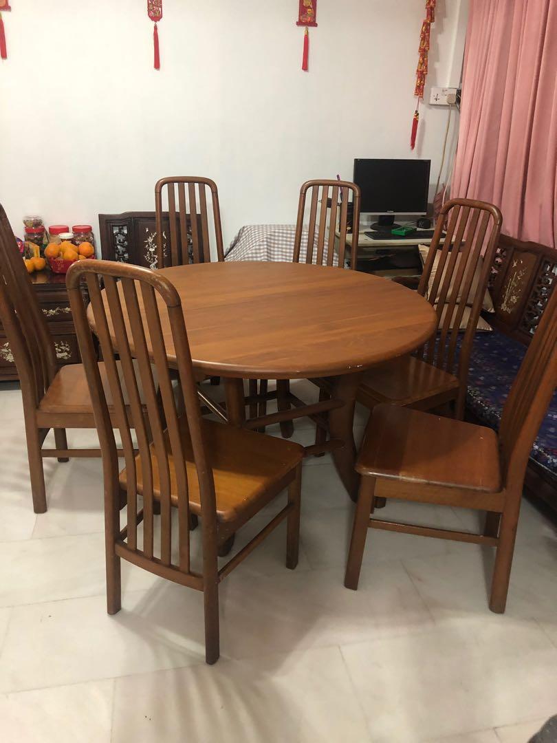 Extendable Dining Table Chairs Set Furniture Tables Chairs On Carousell