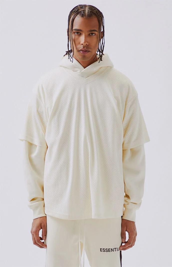 fog essentials cream hoodie