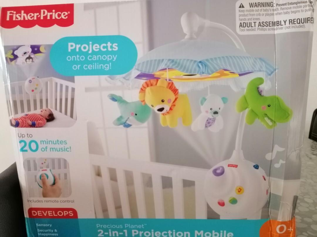 Fisher Price 2 In 1 Projection Mobile Babies Kids Cots Cribs