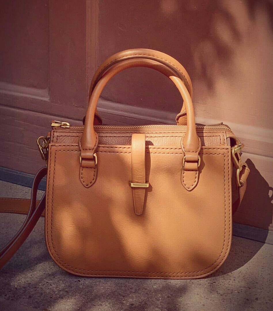 Fossil mini ryder satchel tan