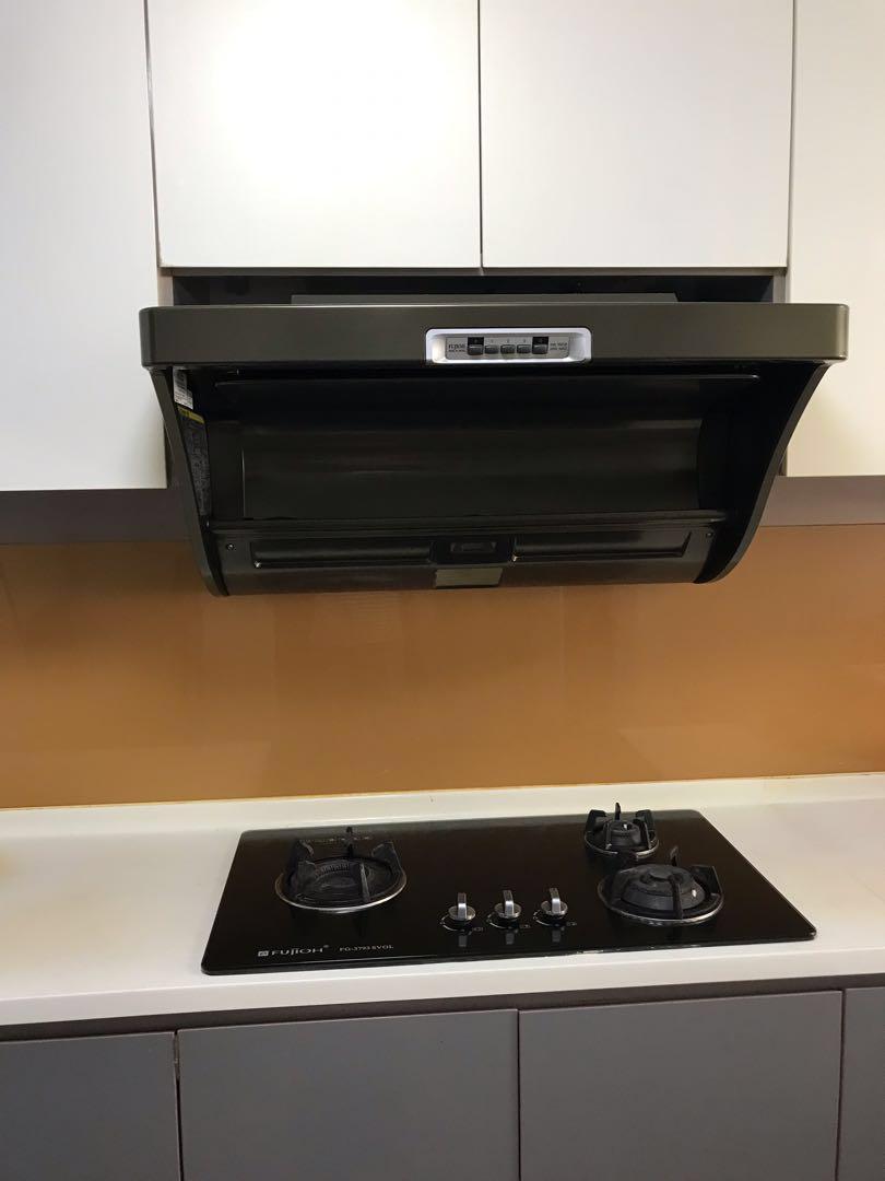 oven hob and extractor set