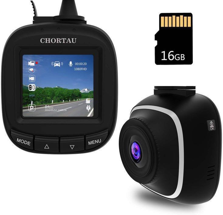 H. CHORTAU Mini Dash Cam Full HD 1080P Wide Angle, 1.5 inch Screen,Dashboard Camera, Car Camera