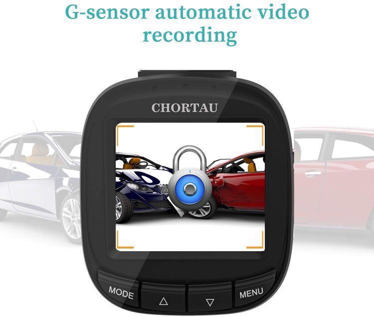 H. CHORTAU Mini Dash Cam Full HD 1080P Wide Angle, 1.5 inch Screen,Dashboard Camera, Car Camera