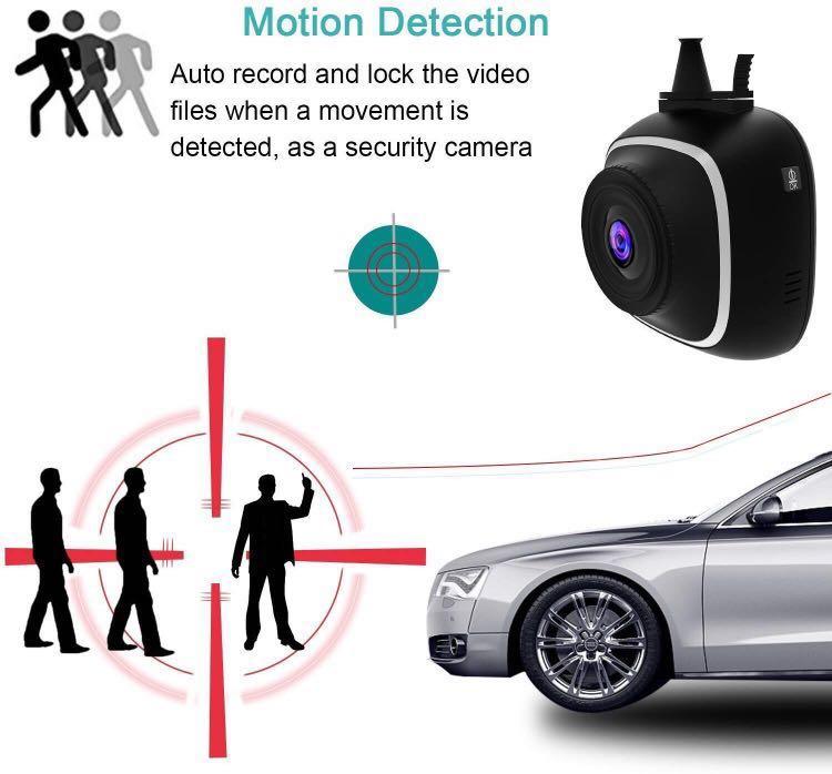 H. CHORTAU Mini Dash Cam Full HD 1080P Wide Angle, 1.5 inch Screen,Dashboard Camera, Car Camera