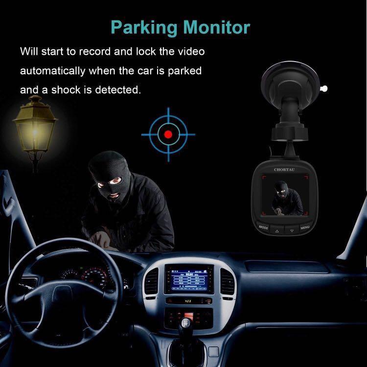 H. CHORTAU Mini Dash Cam Full HD 1080P Wide Angle, 1.5 inch Screen,Dashboard Camera, Car Camera