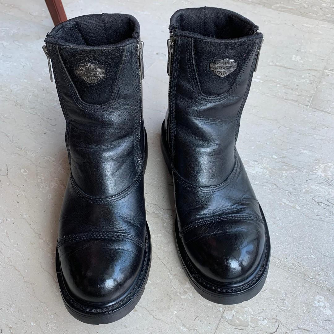 Harley discount zipper boots