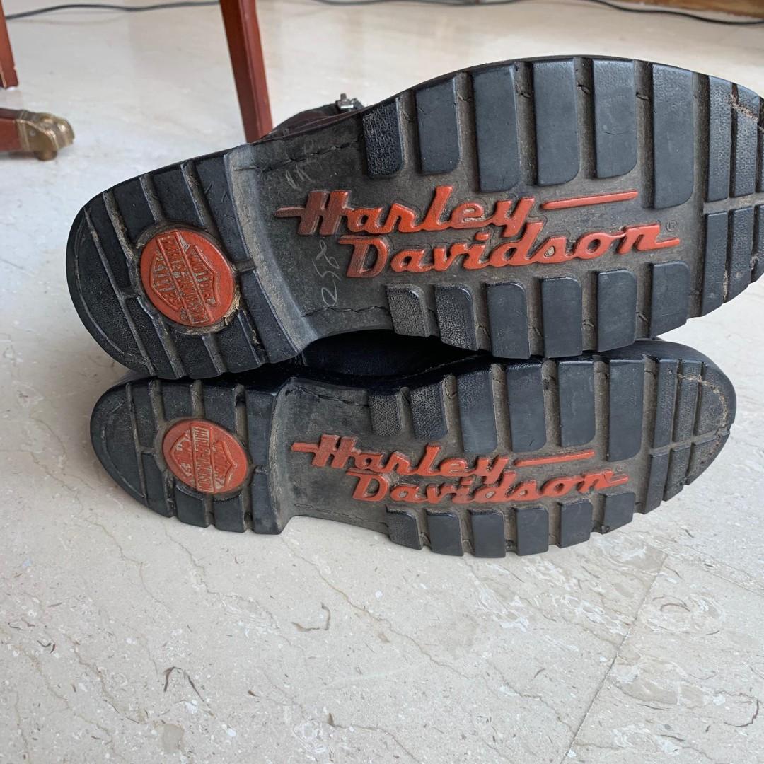 Mens harley davidson discount boots with zipper