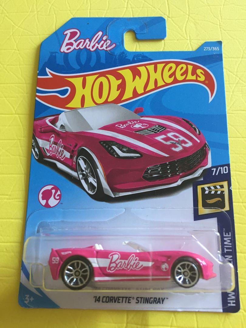 barbie pink corvette convertible car