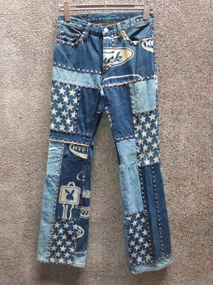 HYSTERIC GLAMOUR STUDS AND PATCH WORK GOOD CONDITION, Men's
