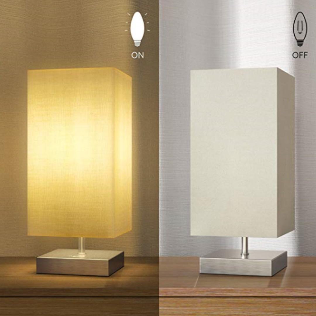 P15 Bedside Table Lamp,Aglaia Minimalist Fabric Desk Lamp ...
