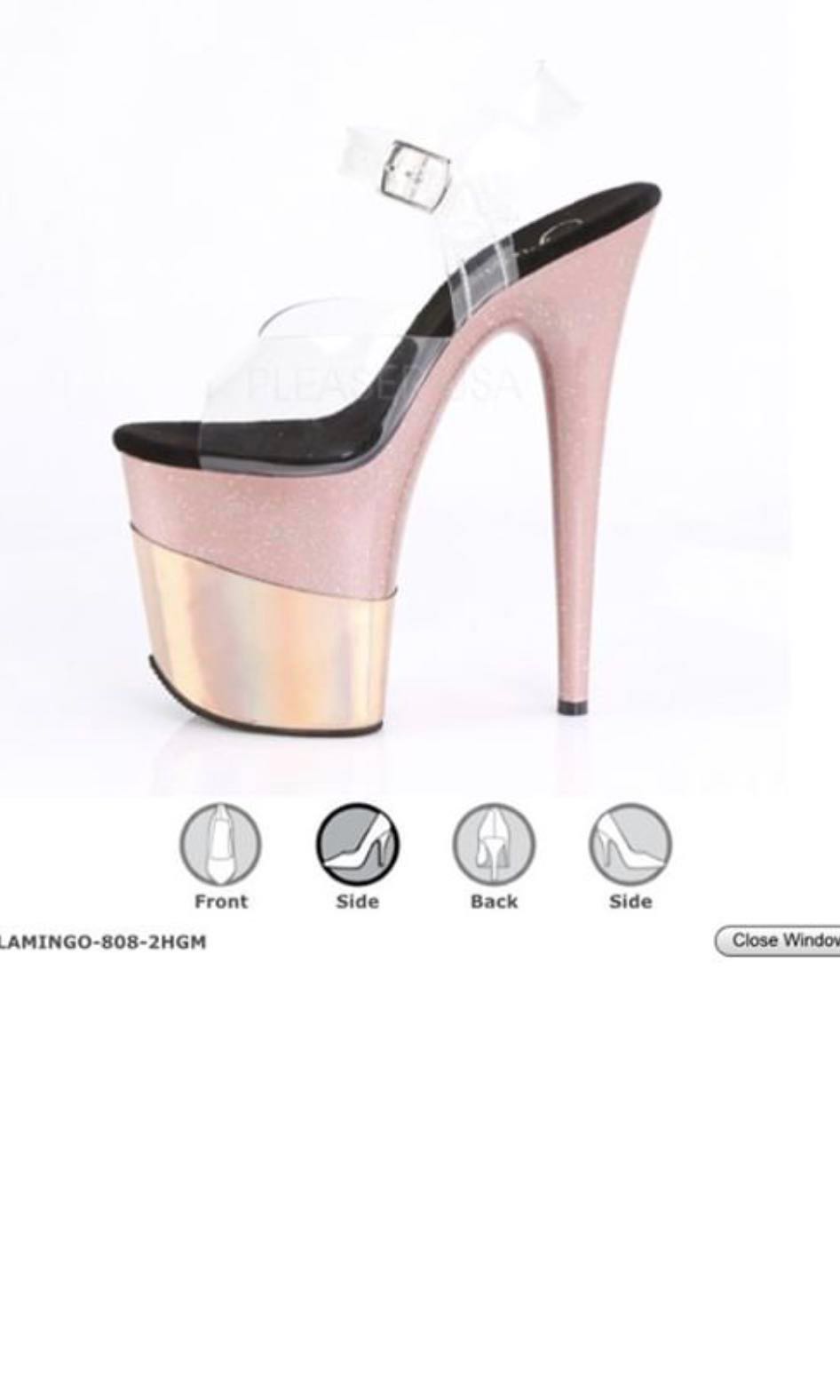 rose gold pleaser heels
