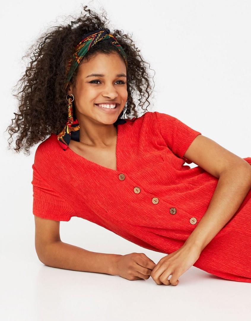 Pull and bear red dress online
