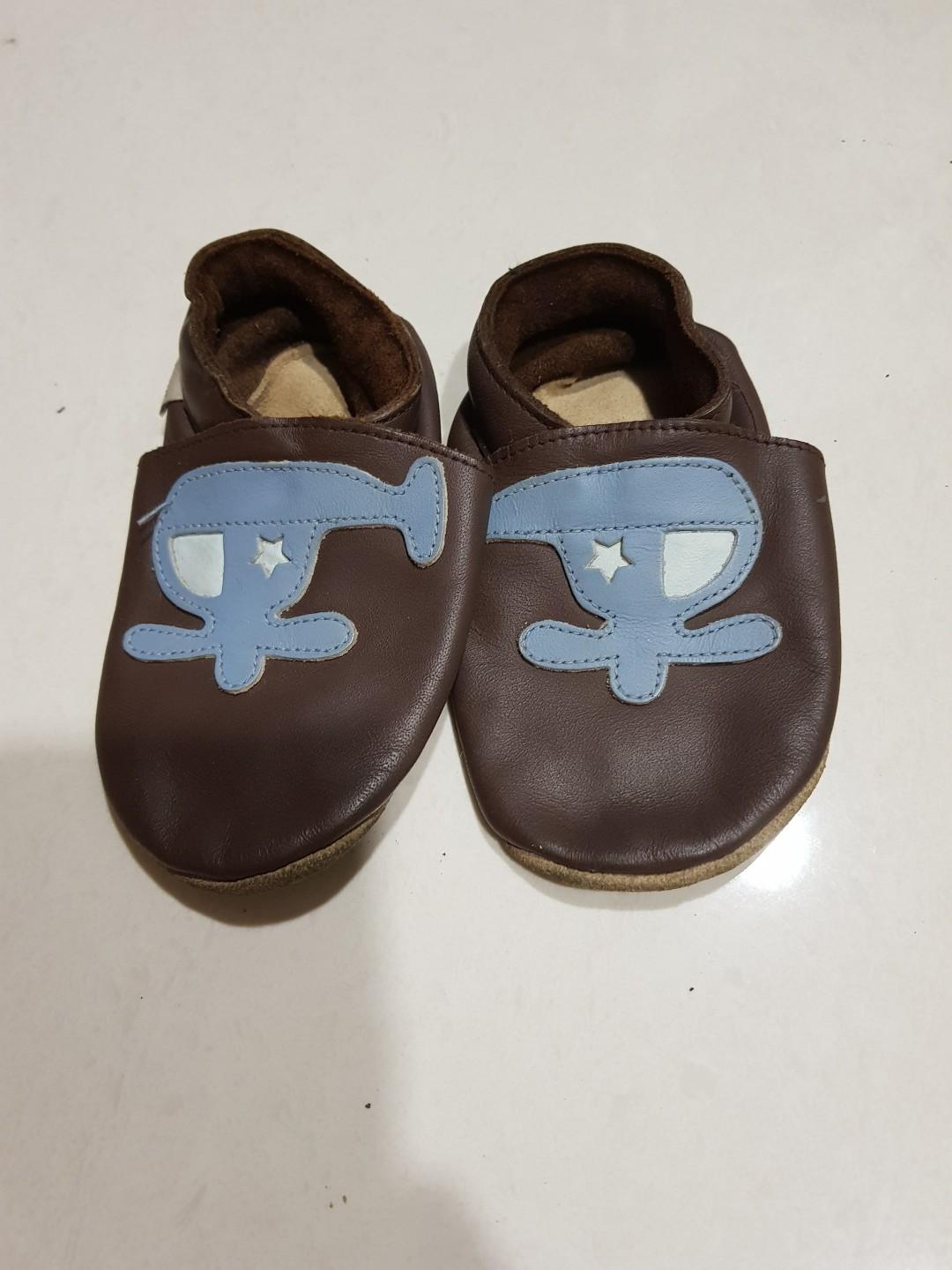 Soft Leather Baby Boy Shoes (Size:13 