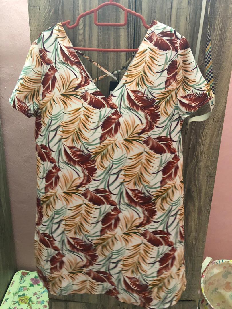v neck dress oversized dress, Women's Fashion, Muslimah Fashion ...