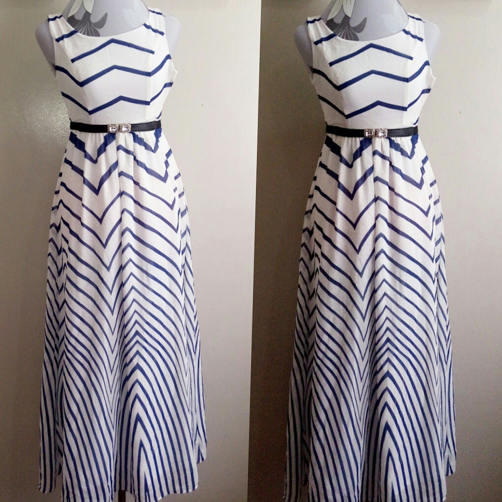 vero moda blue maxi dress