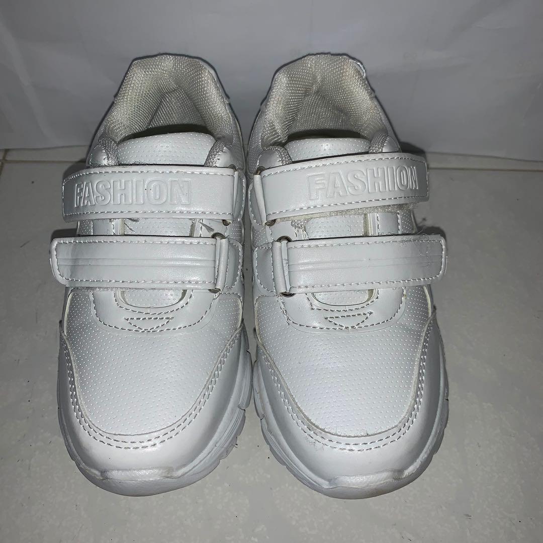 Wore once White leather School Shoes 
