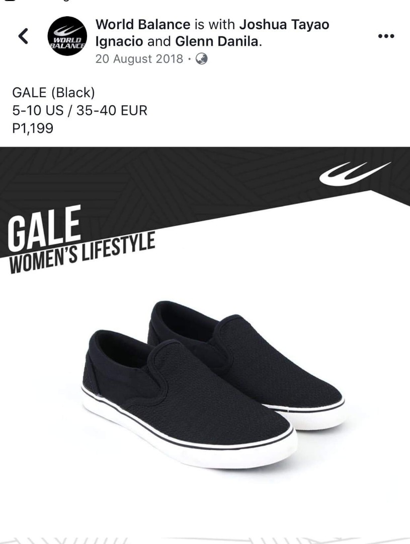 world balance slip on shoes