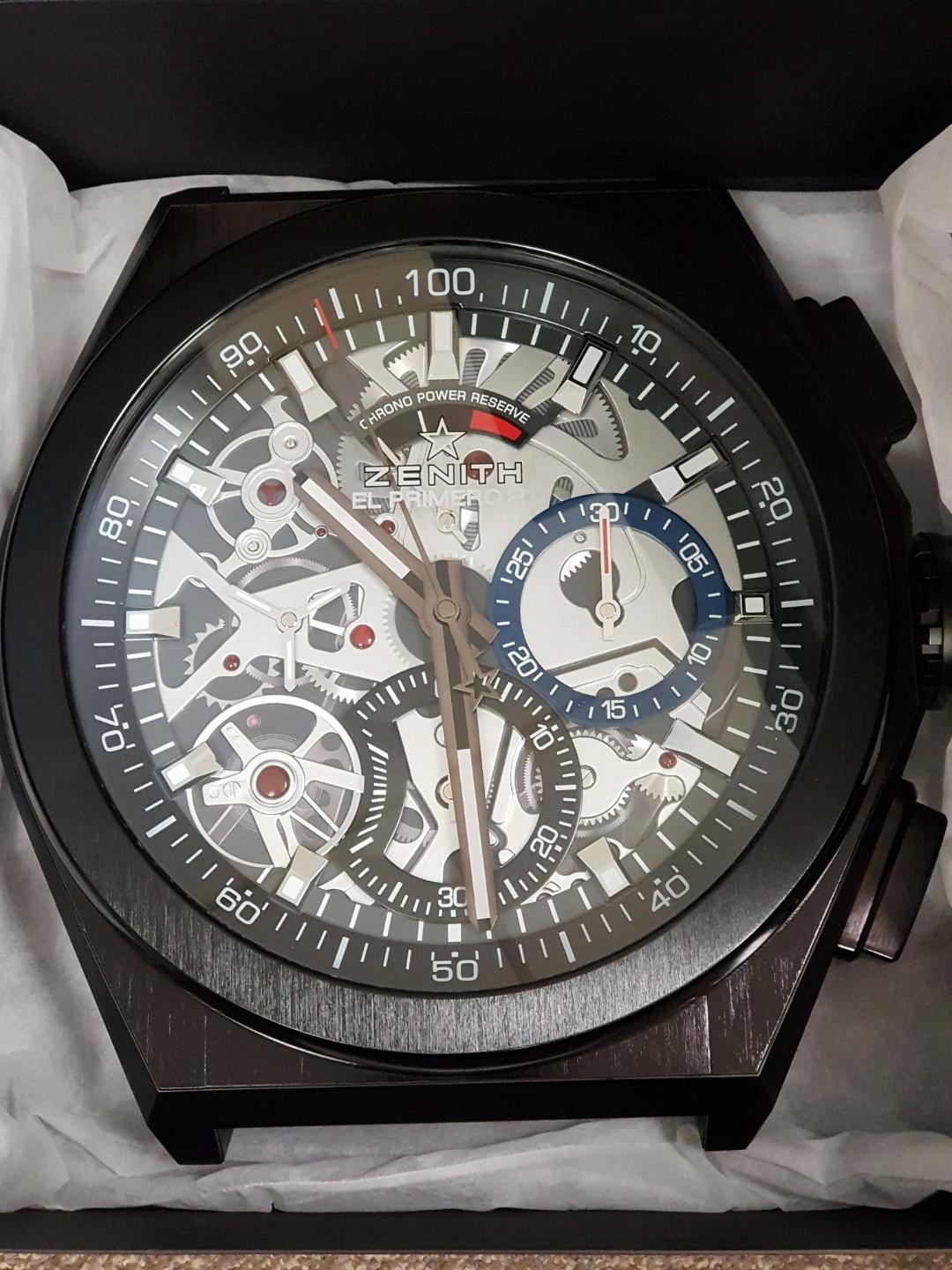 Zenith Wall Clock Defy El Primero 21 Black Ceramic Luxury