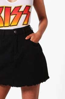 Black denim skirt- Boohoo