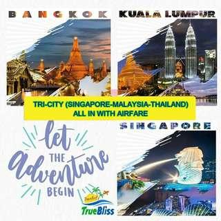 7 DAYS & 6 NIGHTS TRI-CITY PACKAGE
TRI-CITY 2.0 (SINGAPORE-MALAYSIA-THAILAND)
ALL IN WITH AIRFARE (COLLECTIVE TOUR)