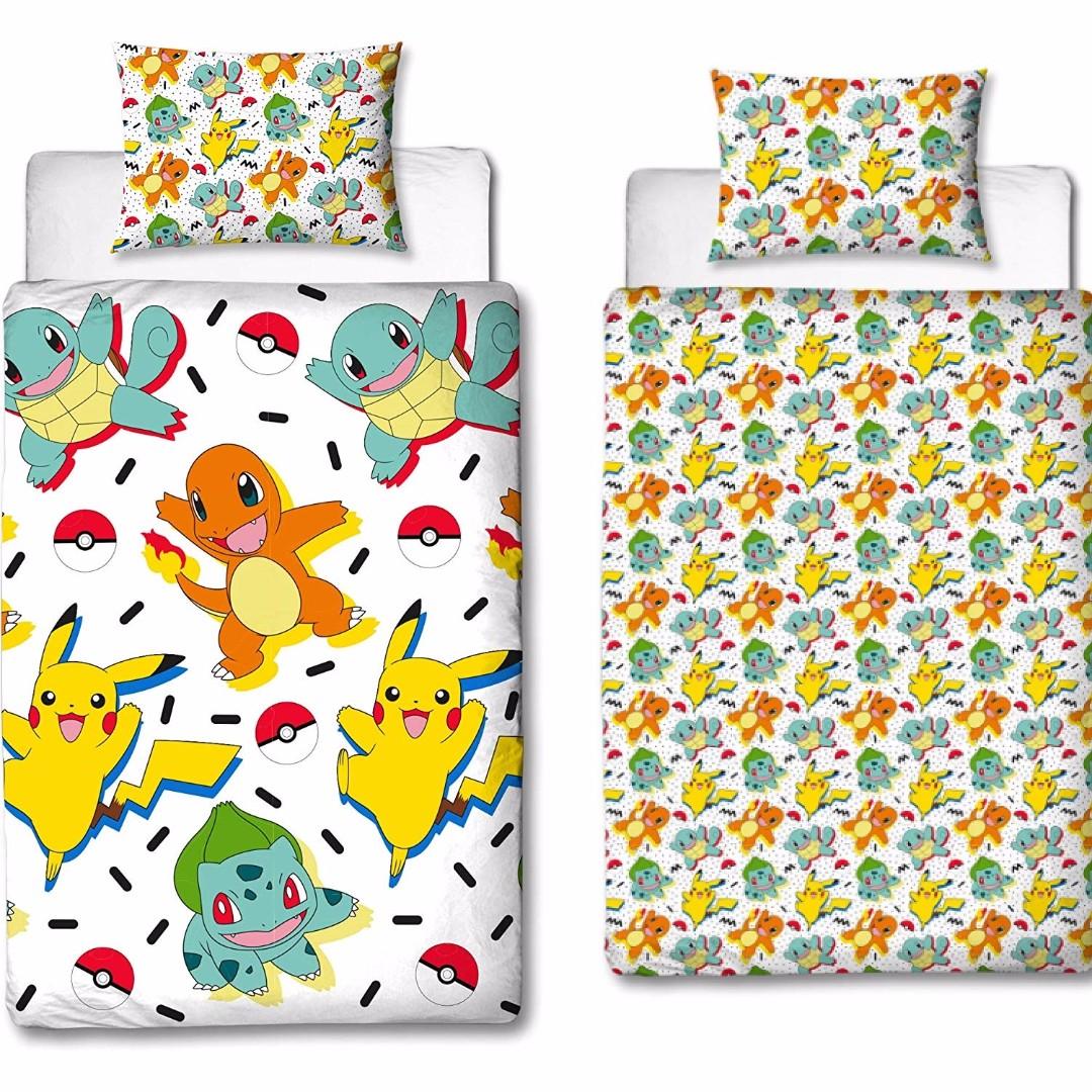 329 Pokemon Go Double Duvet Cover Reversible Pillow Case Home