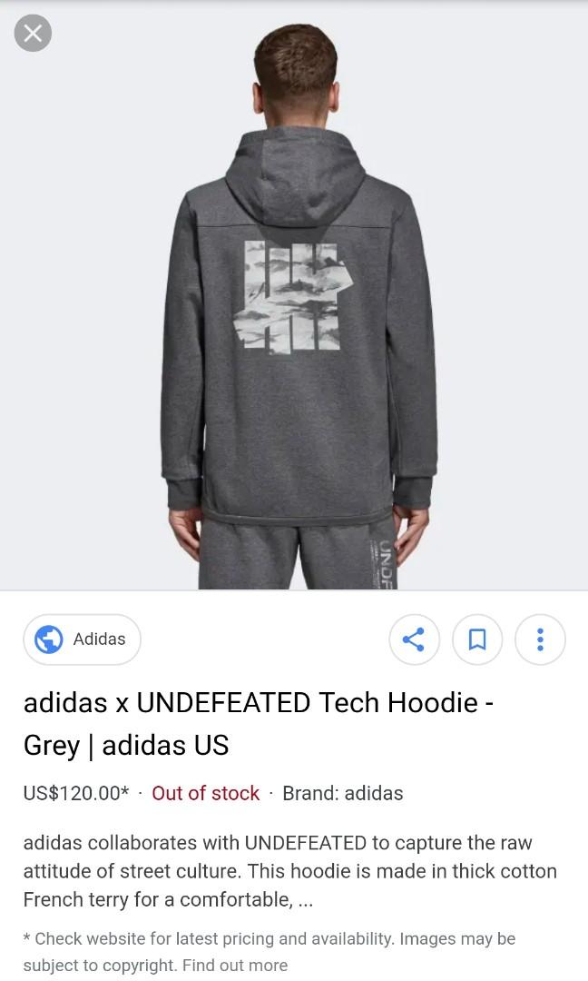adidas undefeated tech hoodie
