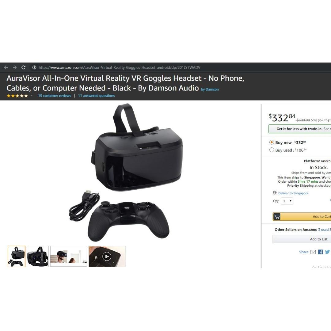 Auravisor all in one virtual reality vr goggles headset shop