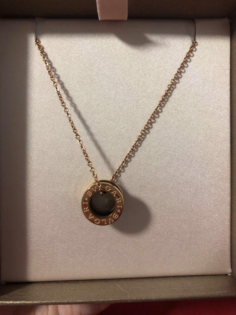 bvlgari 18k rose gold necklace