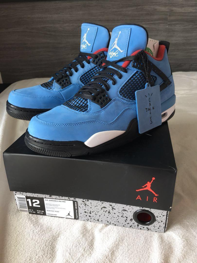 BNIB Air Jordan 4 Retro Travis Scott Cactus Jack - US 12