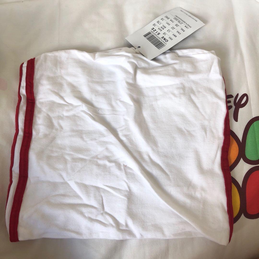 BNWT BRANDY MELVILLE WHITE W RED SIDE stripes jenny tube, Women's Fashion,  Tops, Other Tops on Carousell