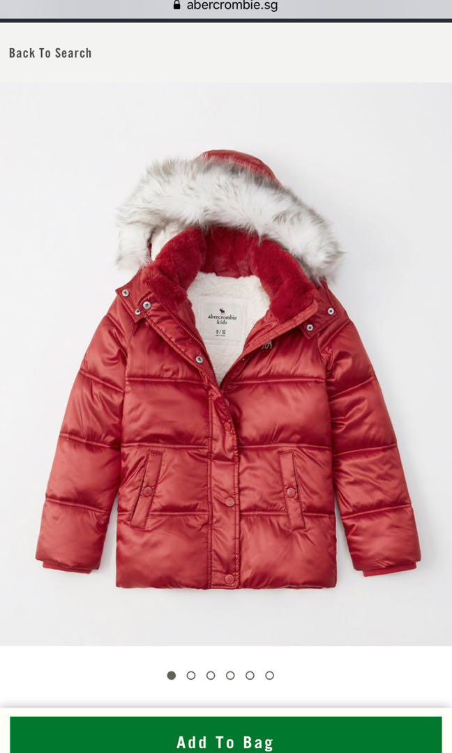 abercrombie red coat